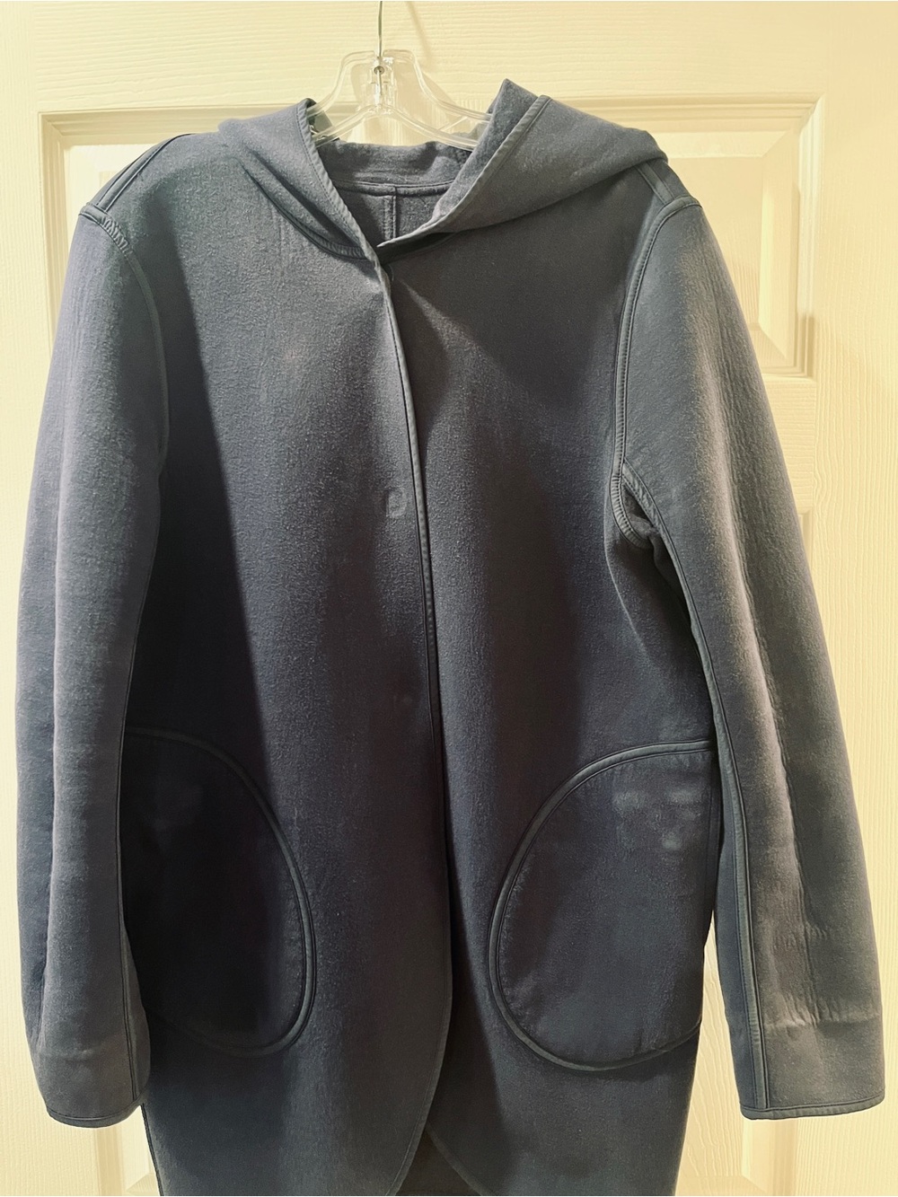 lululemon athletica Navy Hooded Fleece Coat